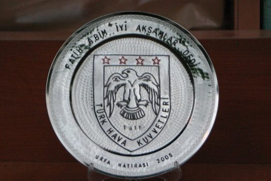 Kurum Amblemli Gümüş Kaplama Plaket Tepsi