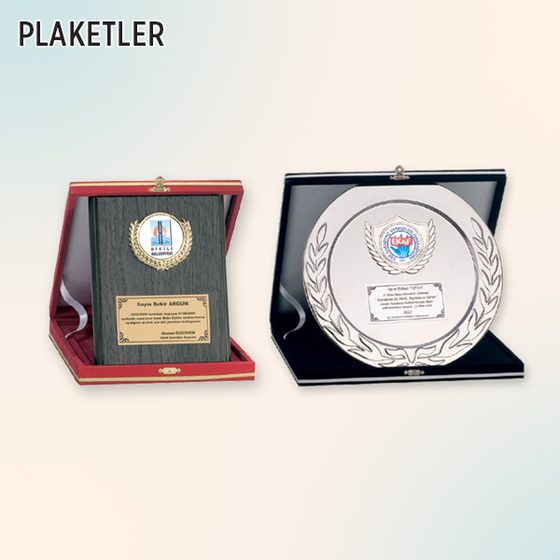 Kadife Kutulu Plaket Çeşitleri