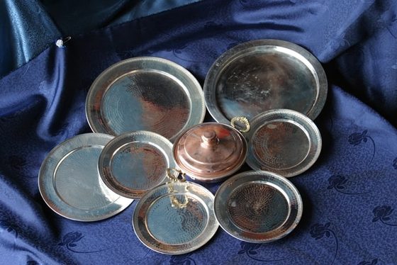 Bakır Servis Tabağı Takımı