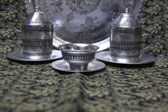Şekerlikli Tepsili Kahve Seti